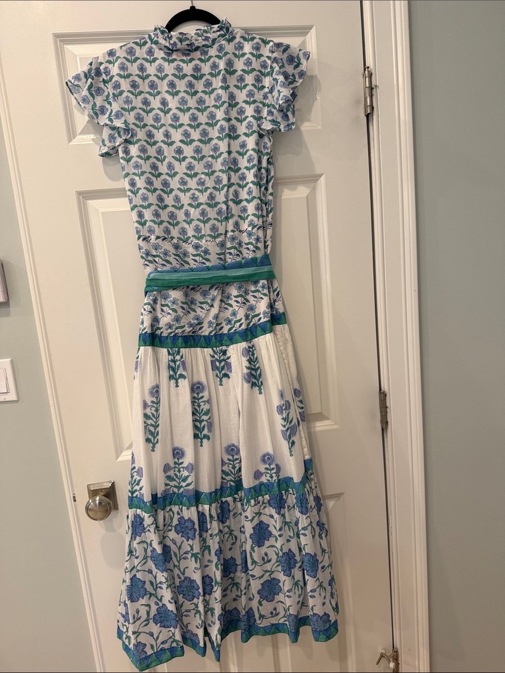 Oliphant Ruffle Color Button Maxi Dress Size S - Picture 4 of 4